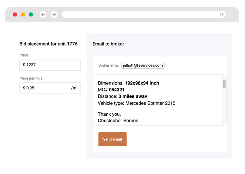 Load Ninja Pro bid screen with AI-suggested price